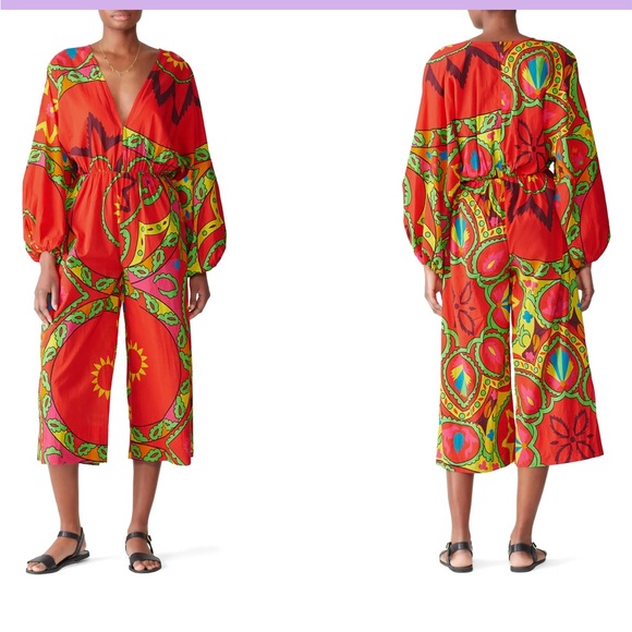 Rhode Blake Printed Jumpsuit Uzbek Red - Picture 4 of 7